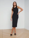 L Agence Synthetic Fibers Midi Dress In Black
