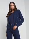 L'agence Wayne Cropped Double-breasted Jacket In Palomino