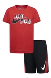 Nike Drop Dri-fit Tee & Shorts Set In Black