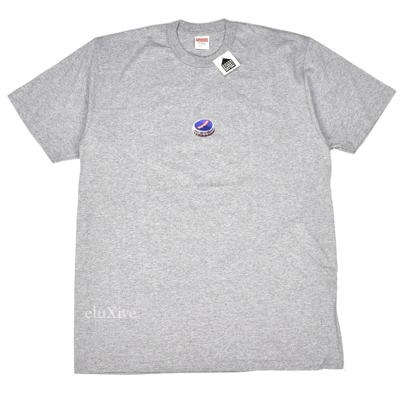 Pre-owned Supreme Box Logo Bottle Cap T-shirt Gray Ds In Grey