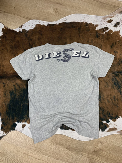 Pre-owned Diesel X Vintage Diesel Tee Shirt Y2k Vintage In Grey
