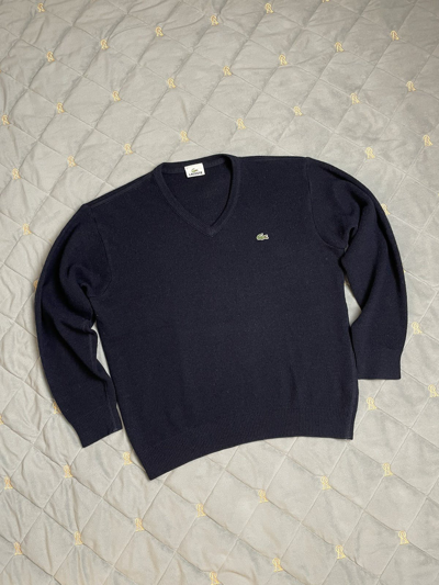 Pre-owned Lacoste X Vintage Lacoste Sweatshirt Luxury Sweater Y2k 90's In Black Blue