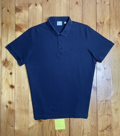 Pre-owned Burberry Season  Polo Shirt In Dark Blue
