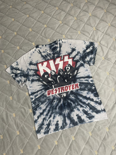 Pre-owned Band Tees X Kiss Tour 2016 Nirvana Mettalica Soundgarden Pearljam In White Blue