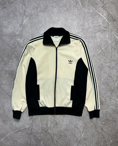 Pre-owned Adidas X Vintage Adidas 80's Made In Korea Track Jacket Vintage In White