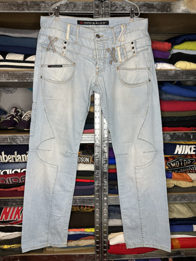 Pre-owned Vintage 36/34 Japran Denim Japanese Designer Jeans Pants Patchwork In Blue
