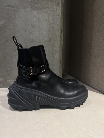 Pre-owned 1017 Alyx 9sm X Alyx Black Buckle Chelsea Boots