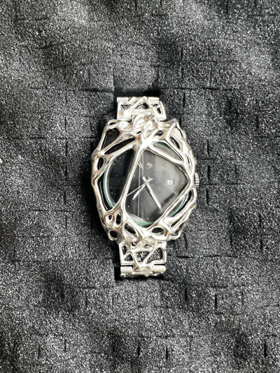 Pre-owned Avant Garde X Jewelry Alabaster Industries - Sinew Watch In Silver
