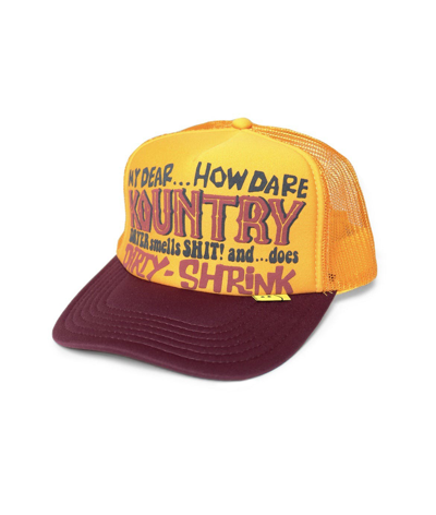 Pre-owned Kapital Trucker Hat In Yellow