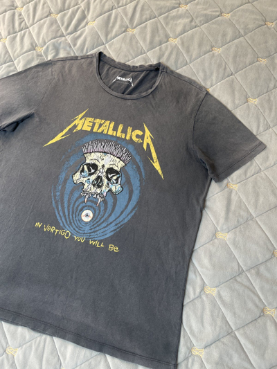Pre-owned Band Tees X Metallica Vintage Y2k Metallica Skull T-shirt In Black