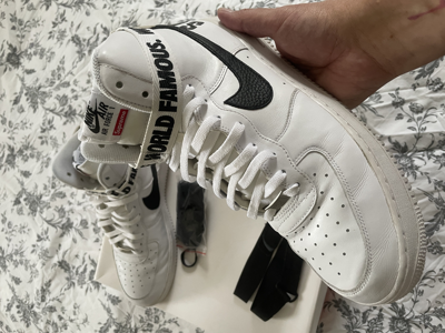 Pre-owned Nike X Supreme Air Force 1 High Supreme White 2014 Shoes
