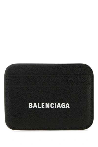 Balenciaga Woman Black Leather Cash Card Holder