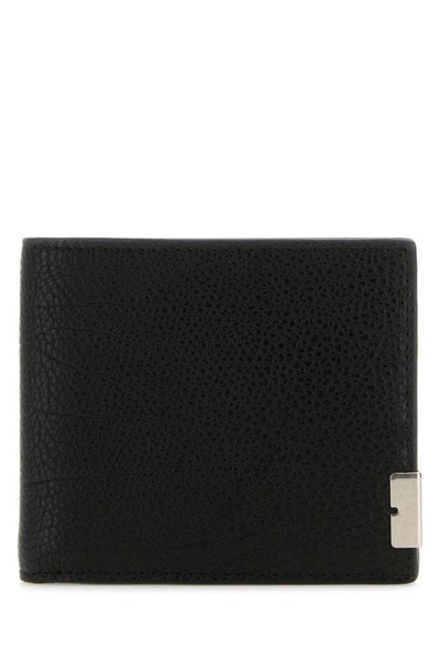 Burberry B Cut Bifold Coin Wallet In Black
