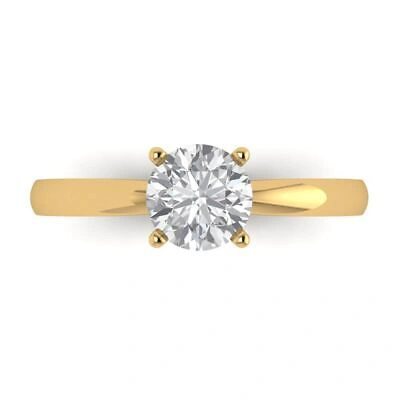 Pre-owned Pucci 1.2ct Round Cut Bridal Simulated Engagement Anniversary Ring 14k Yellow Gold