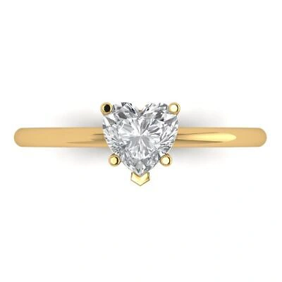 Pre-owned Pucci 1.1ct Heart Cut Vvs1 Simulated Wedding Bridal Anniversary Ring 14k Yellow Gold