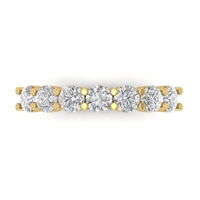 Pre-owned Pucci 1.2ct Round Cut Simulated Stackable Petite Anniversary Band 14k Yellow Gold