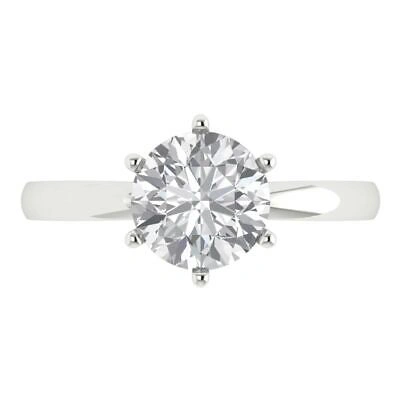 Pre-owned Pucci 1.8ct Round Cut Bridal Simulated Engagement Anniversary Ring 14k White Gold In D