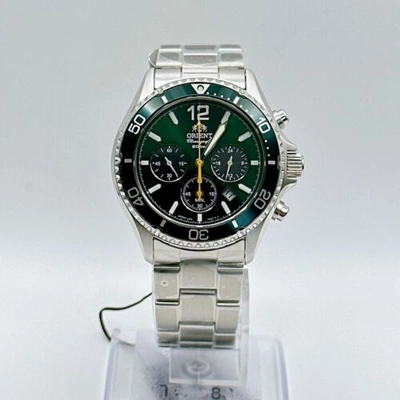 Pre-owned Orient Mako Rn-tx0204e Solar Chronograph Men's Watch Usus