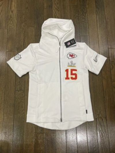 Pre-owned Nike Patrick Mahomes Kansas City Chiefs Super Bowl 55 Jacket Men's Size Medium In White
