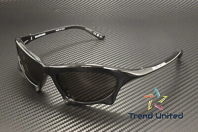 Pre-owned Balenciaga Bb0229s 001 Geometrical Bio Injection Black Grey 59 Men's Sunglasses In Gray