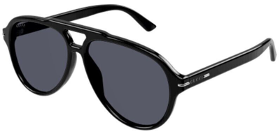 Pre-owned Gucci Original  Sunglasses Gg1443s 001 Black Frame Gray Gradient Lens 58mm
