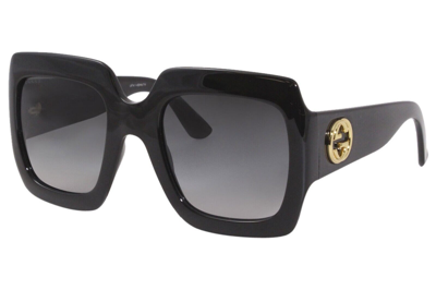Pre-owned Gucci Original  Sunglasses Gg0053sn 001 Black Frames Gray Gradient Lens 54mm