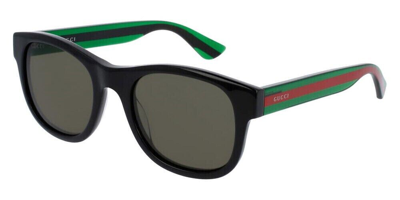 Pre-owned Gucci Original  Sunglasses Gg0003sn 002 Black Frame Green Gradient Lens 52mm