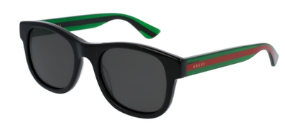 Pre-owned Gucci Original  Sunglasses Gg0003sn 006 Black Green Frame Gray Gradient Lens 52mm