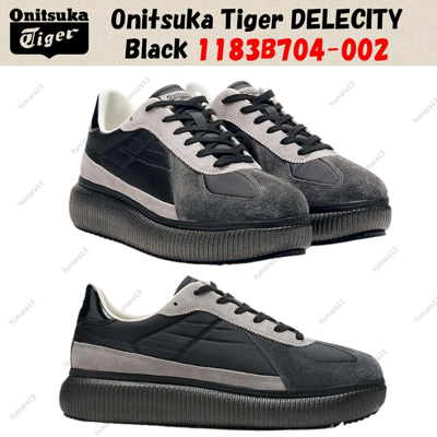 Pre-owned Onitsuka Tiger Delecity Black Unisex Shoes 1183b704-002 Size Us 4-14 Brand