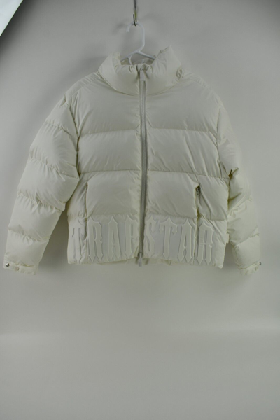 Pre-owned Trapstar Unisex Irongate Embossed Puffer Jacket Matte Off White Size S