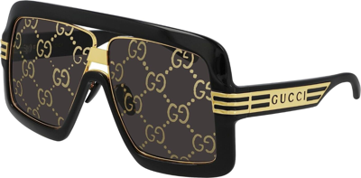 Pre-owned Gucci Original  Sunglasses Gg0900s 001 Black Frames Gray Gradient Lens 60mm