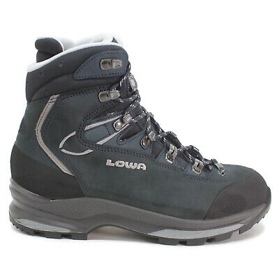 Pre-owned Lowa Womens Boots Mauria Evo Ll Outdoor Hiking Trekking Lace Up Ankle Nubuck In Navy Grey