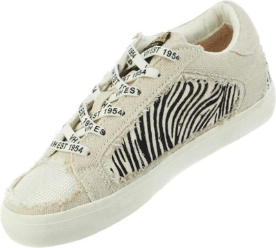 Pre-owned Vintage Havana Womens Wow 1 Leopard Lace Up Sneakers Shoes Casual - Brown In Zebra