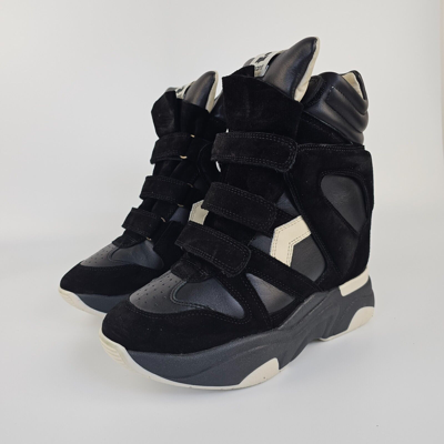 Pre-owned Isabel Marant Balskee Black Suede Sneakers Ss24