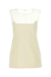 Khaite Ivory Cotton Blend Top In White