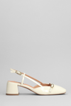 BIBI LOU PATTY PUMPS IN WHITE PATENT LEATHER