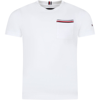 TOMMY HILFIGER WHITE T-SHIRT FOR BOY WITH LOGO