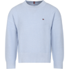 TOMMY HILFIGER SKY BLUE SWEATER FOR BOY WITH LOGO