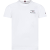 TOMMY HILFIGER WHITE T-SHIRT FOR BOY WITH LOGO