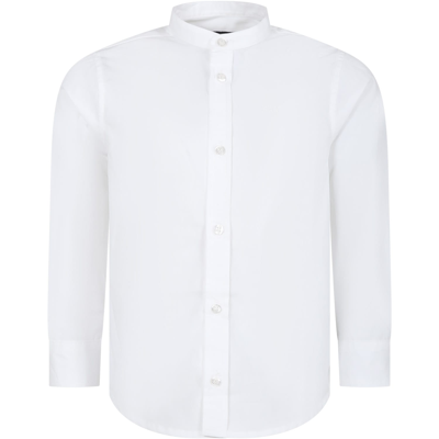 Fay Kids' White Shirt For Boy With Logo