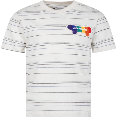 Bonpoint Kids' Ivory T-shirt For Boy In White