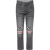 Stella Mccartney Gray Jeans For Baby Boy With Shark In Grey
