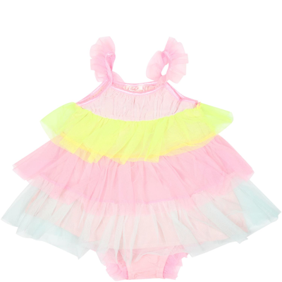 Billieblush Multicolor Elegant Dress For Baby Girl