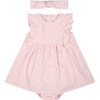Givenchy Pink Set For Baby Girl With All-over 4g In Pink