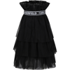 Karl Lagerfeld Multi-layered Tulle Midi Skirt In Black
