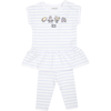 KENZO WHITE SPORTS SUIT FOR BABY GIRL WITH MARINE ANIMALS