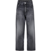 MM6 MAISON MARGIELA GRAY JEANS FOR KIDS WITH LOGO