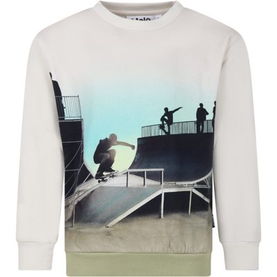 Molo Kids' Ivory Sweatshirt For Boy