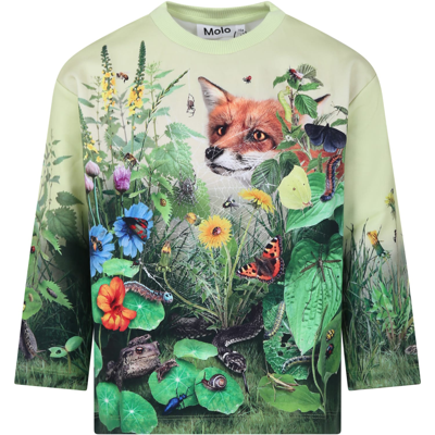 Molo Kids' Green Sweatshirt For Boy