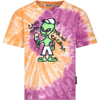 Molo Kids' Multicolor T-shirt For Boy With Alien